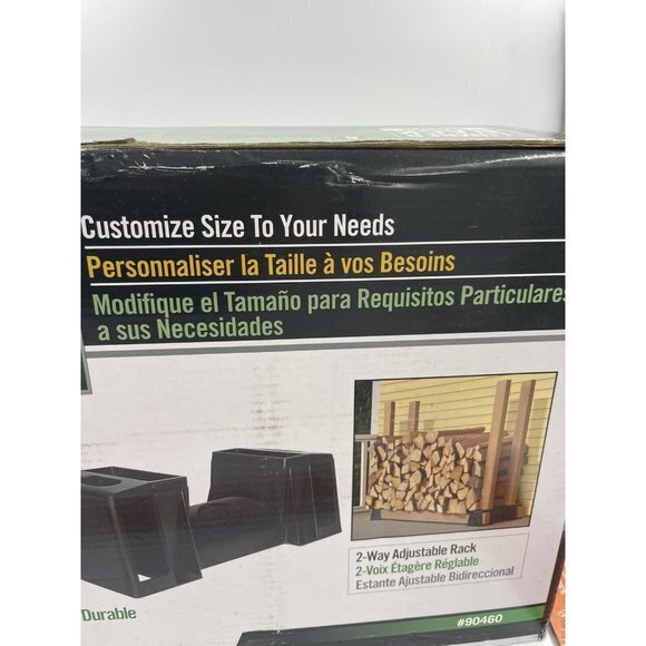 Firewood Rack Adjustable Plastic Bracket Kit,‎ Black, Shelterlogic Lumberrack - Picture 1 of 3